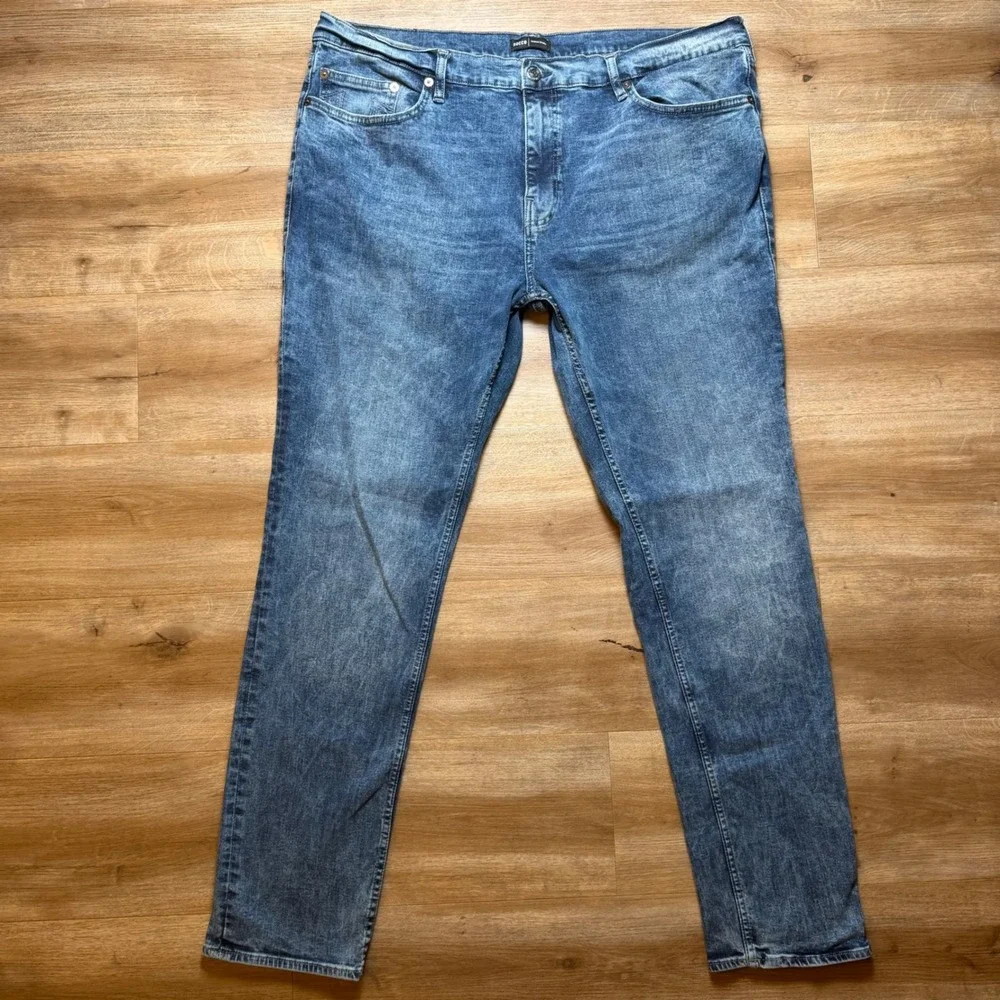 True Religion Rocco Jeans Mens 42x34 Blue Relaxed Skinny Stretch Denim Pants